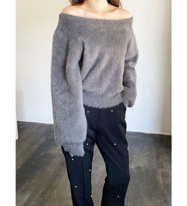 GeeRA（ジーラ）の「【YOUING.】パールデザインフレアーパンツ（フルレングスパンツ）」｜詳細画像