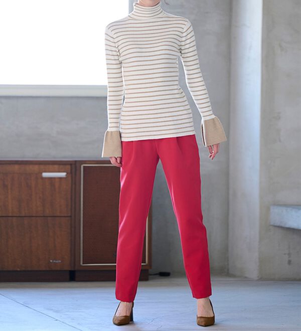 RANAN（ラナン）の「＜ムースタッチ＞洗える！バイカラータートルリブニット（ニット・セーター）」｜詳細画像