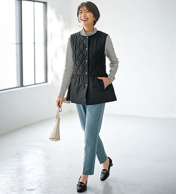 BELLUNA（ベルーナ）の「キルト切替ペプラムベスト（ベスト）」｜詳細画像