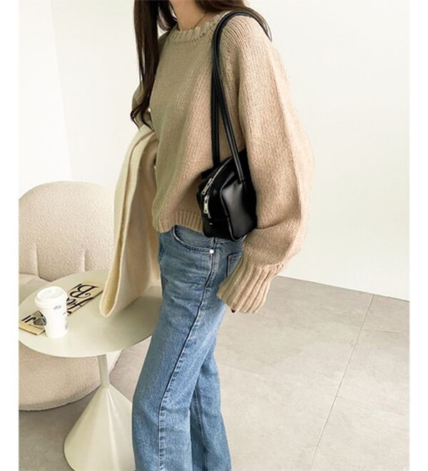 GeeRA（ジーラ）の「ボリュームスリーブショートニット（ニット・セーター）」｜詳細画像