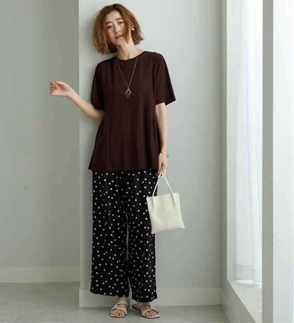 BELLUNA（ベルーナ）の「【接触冷感】ヒンヤリ！サイドタック使いチュニック（チュニック）」｜詳細画像