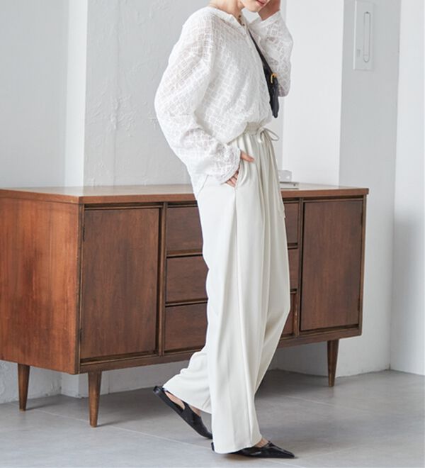 RANAN（ラナン）の「とろみ2タックイージーパンツ（フルレングスパンツ）」｜詳細画像