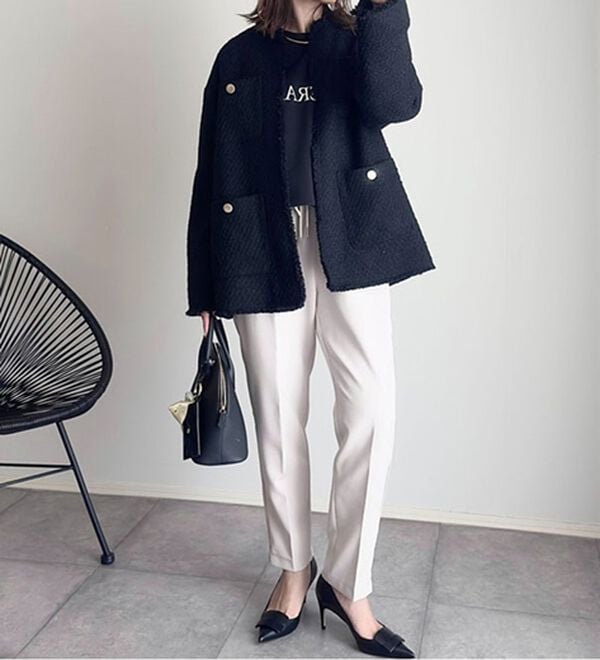 ツイードノーカラージャケット - ベルーナ【公式】