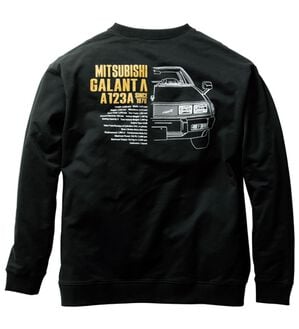「俺の名車シリーズ　Ｔシャツ・トレーナー（メンズトレーナー）」｜ブラック(ギャラン・トレーナー)