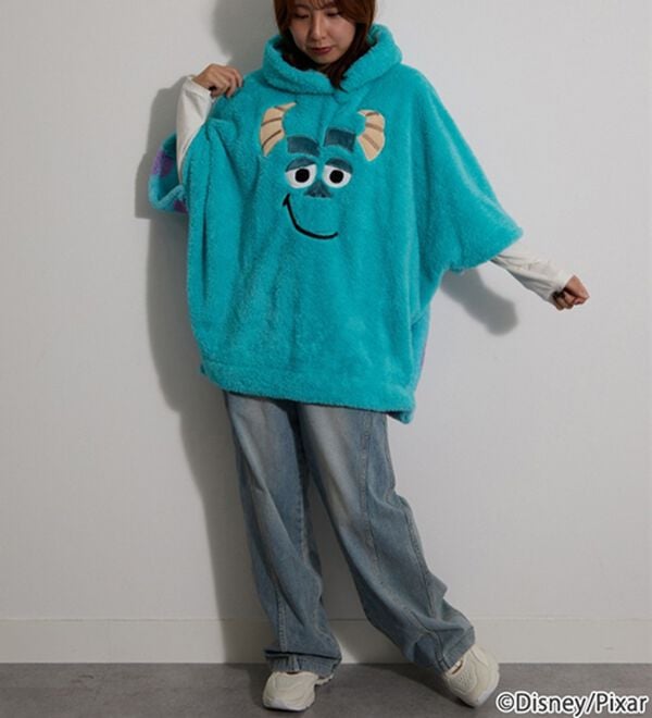 BELLUNA（ベルーナ）の「＜Ｄｉｓｎｅｙ＞【モンスターズ・インク（サリー）】両面ボアポンチョ（パジャマ・ルームウェア）」｜詳細画像