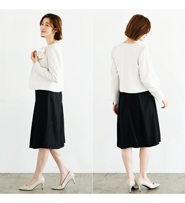 GeeRA（ジーラ）の「【2ツイードジャケット＆ワンピ】入卒式/セレモニー着回し3点セットワンピーススーツ（その他スーツ）」｜詳細画像