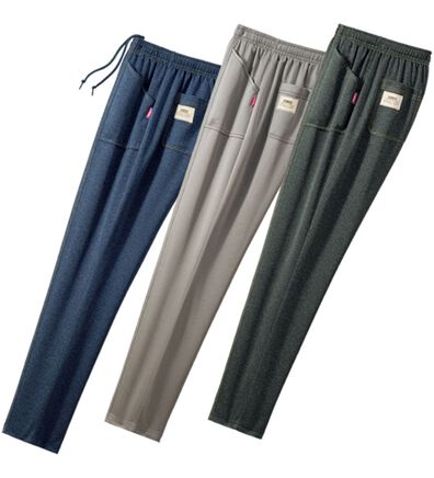 ルフラン（ルフラン）の「【３本組】【Ｋ・Ｓ】デニム調ジャージパンツ（その他パンツ）」