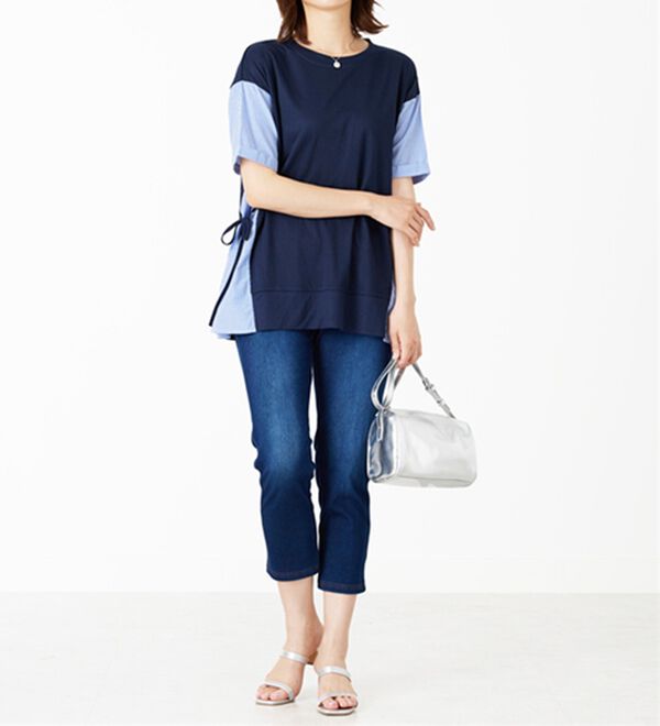 BELLUNA（ベルーナ）の「サイドリボン切替デザインプルオーバー（カットソー）」｜詳細画像