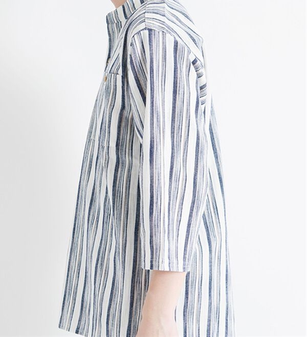 「ざっくり木綿のゆったりリラックスシャツ（メンズシャツ）」｜詳細画像