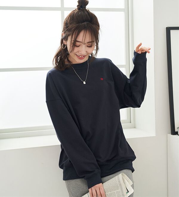 BELLUNA（ベルーナ）の「【ＰＯＬＯ　ＢＣＳ】ミニ裏毛素材ゆるトレーナー（トレーナー・スウェット）」｜詳細画像