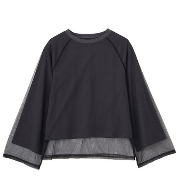 GeeRA（ジーラ）の「チュールレイヤードロンＴ（Tシャツ）」｜詳細画像