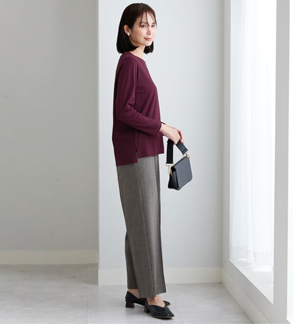 BELLUNA（ベルーナ）の「綿１００％大人顔サマ見えプルオーバー（カットソー）」｜詳細画像