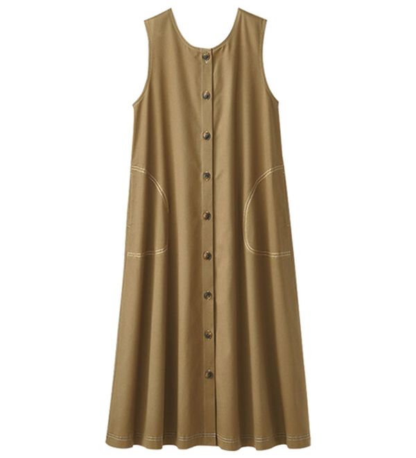 BELLUNA（ベルーナ）の「綿混素材ステッチ使いジャンパースカート（ジャンパースカート）」｜詳細画像