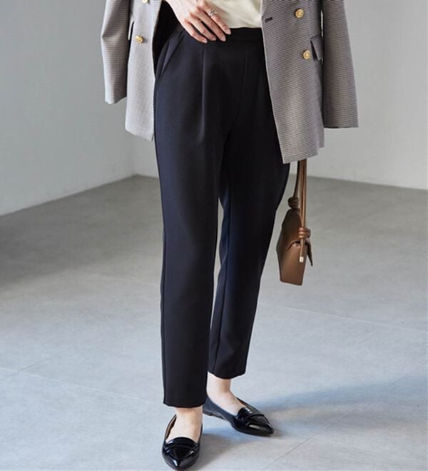 RANAN（ラナン）の「あったか！裏起毛美脚シルエットタックパンツ（フルレングスパンツ）」｜詳細画像