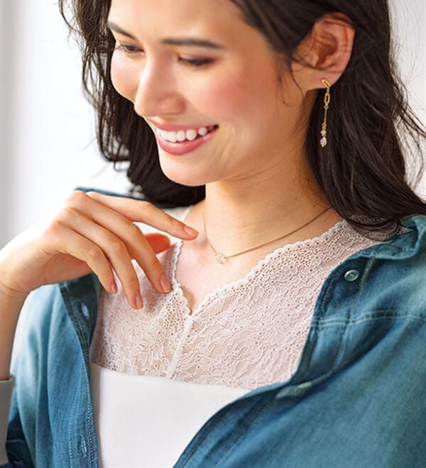 BELLUNA（ベルーナ）の「レース素材カップ付タンクトップ（タンクトップ・キャミソール）」｜詳細画像