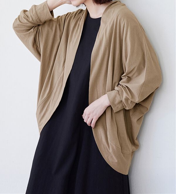 Viola e Viola（ヴィオラ エ ヴィオラ）の「【５つの機能付】ＵＶ対策に！ひんやり　ゆるドルマンカーディガン（ニットカーディガン）」｜詳細画像