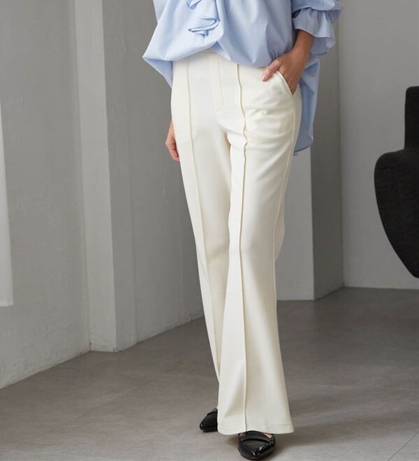 RANAN（ラナン）の「美脚見えツイルフレアーパンツ（フルレングスパンツ）」｜詳細画像