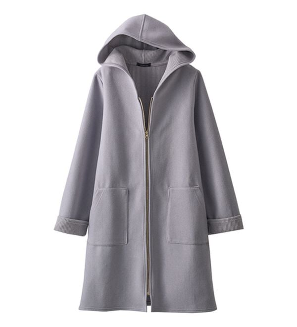 BELLUNA（ベルーナ）の「裏あぜ素材フードデザインコート（ロングコート）」｜詳細画像