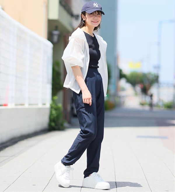 A HAPPY MARILYN（アハッピーマリリン）の「【Ｍ～８Ｌ】【楽冷】接触冷感ストレッチ美脚レギンスパンツ（フルレングスパンツ）」｜詳細画像