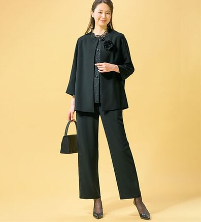 ルフラン（ルフラン）の「【３点セット】新・ゆとり設計３点セットスーツ（ブラックフォーマル（喪服・礼服））」