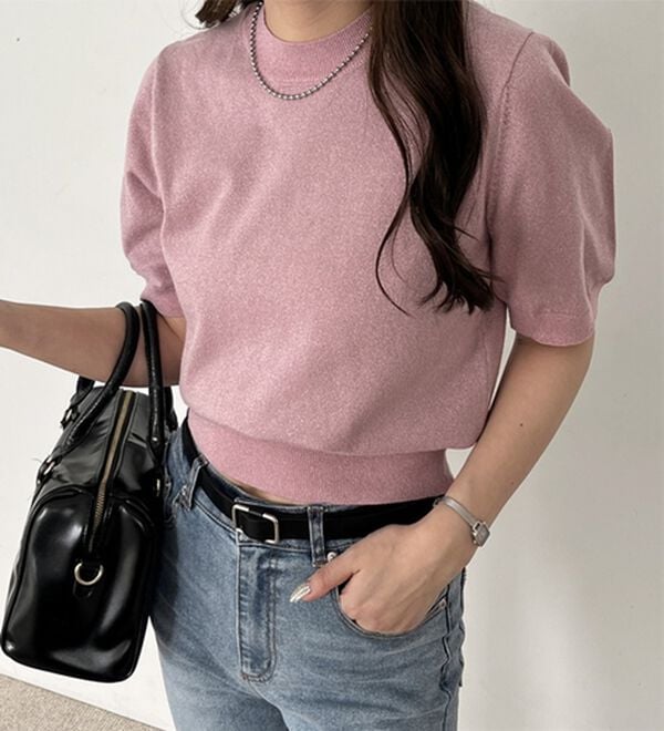 GeeRA（ジーラ）の「ラメパフスリーブニット（ニット・セーター）」｜詳細画像