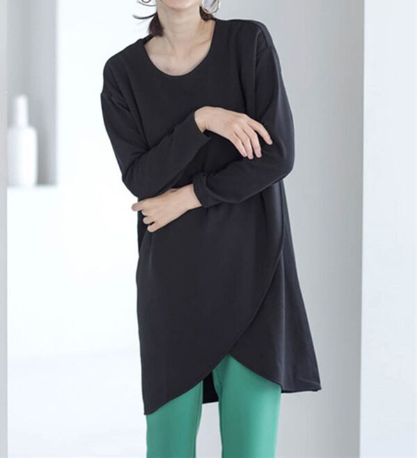 RANAN（ラナン）の「裏起毛！あったかアシメデザインチュニック（チュニック）」｜詳細画像