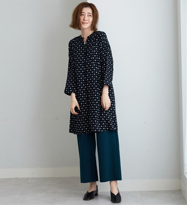 BELLUNA（ベルーナ）の「【接触冷感】レーヨン素材ウエストタック使いワンピース（その他ワンピース）」｜詳細画像