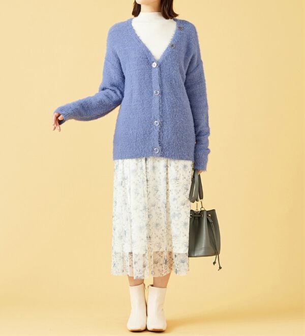 BELLUNA（ベルーナ）の「上品見え！ふんわりシャギーカーディガン（ニットカーディガン）」｜詳細画像