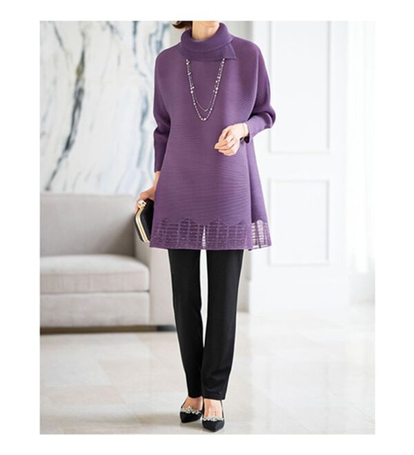 ルフラン（ルフラン）の「プリーツ素材パンツスーツ＜アルーラ＞（セットアップ）」｜詳細画像