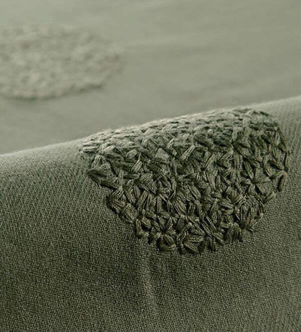 BELLUNA（ベルーナ）の「＜＆ｃｏｃｏｃｈｉ＞ドット刺しゅうゆったりワンピース（シャツワンピース）」｜詳細画像