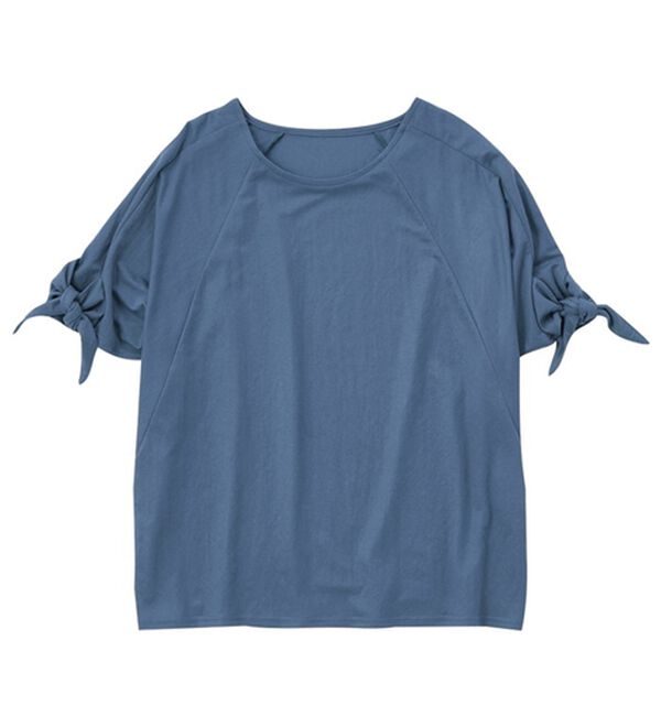 Viola e Viola（ヴィオラ エ ヴィオラ）の「ひんやり冷感袖リボントップス（カットソー）」｜詳細画像