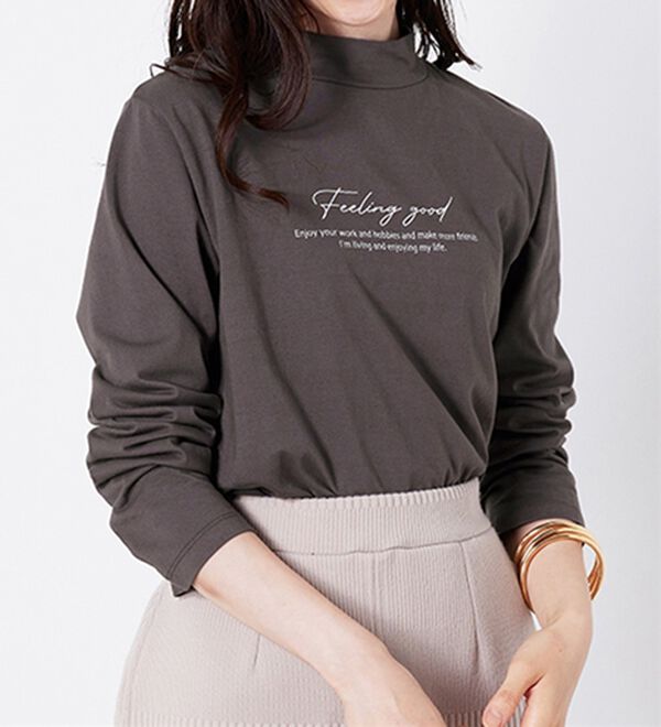 BELLUNA（ベルーナ）の「綿１００％ロゴデザインプルオーバー（カットソー）」｜詳細画像