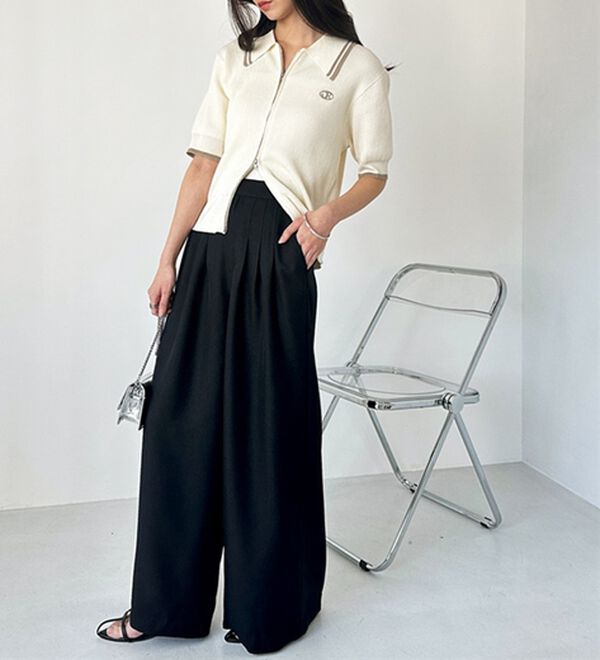 GeeRA（ジーラ）の「３タックワイドパンツ（フルレングスパンツ）」｜詳細画像