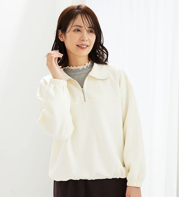 BELLUNA（ベルーナ）の「重ね着風フリル衿プルオーバー（カットソー）」｜詳細画像