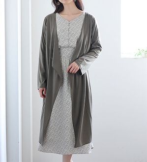 A HAPPY MARILYN（アハッピーマリリン）の「【Ｍ～８Ｌ】サイズ追加！！ＵＶカット 長袖 トッパー カーディガン（ニットカーディガン）」｜カーキ