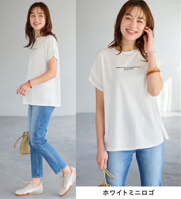 Viola e Viola（ヴィオラ エ ヴィオラ）の「脱普通！すっきり見え大人の上品Ｔシャツ（Tシャツ）」｜詳細画像