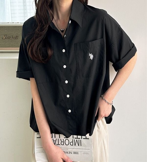 GeeRA（ジーラ）の「【ＵＳ．ＰＯＬＯ．ＡＳＳＮ】オーバーサイズ半袖シャツ（シャツ）」｜詳細画像