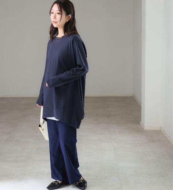 A HAPPY MARILYN（アハッピーマリリン）の「【Ｍ～８Ｌ】選べる袖！コク－ンシルエットチュニック（チュニック）」｜詳細画像