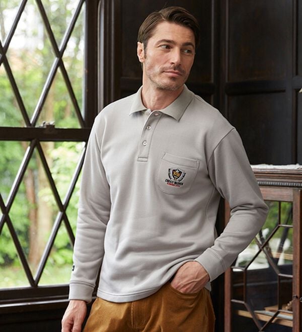 「【４枚組】裏起毛ブランドポロトレーナー（メンズトレーナー）」｜詳細画像