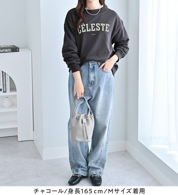 Viola e Viola（ヴィオラ エ ヴィオラ）の「ゆるシルエット裏毛ロゴスウェット（カットソー）」｜詳細画像