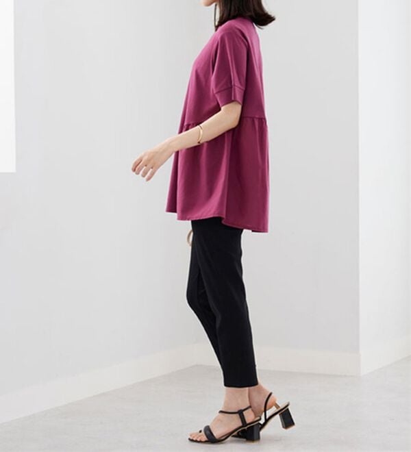 BELLUNA（ベルーナ）の「ギャザー切替デザイン細見えチュニック（チュニック）」｜詳細画像