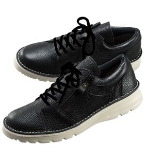 「日本製こだわりやわらかカジュアルシューズ（メンズスニーカー）」｜ブラック