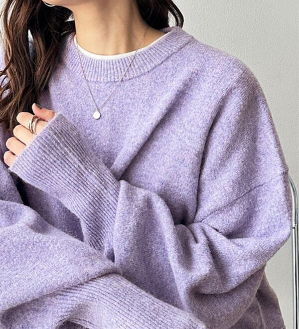 GeeRA（ジーラ）の「ゆるっと柔らか！袖ボリュームメランジニット（ニット・セーター）」｜詳細画像