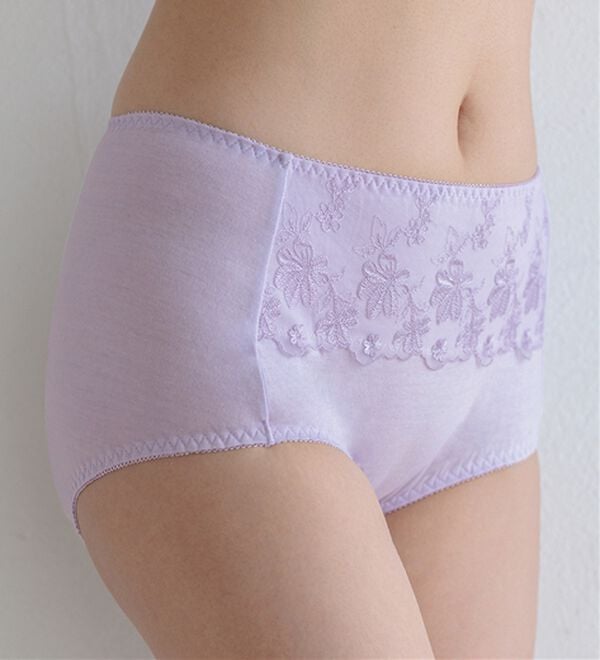 LAVIENNE（ラヴィエンヌ）の「綿９５％のすっぽり華やかショーツ　単品（ショーツ）」｜詳細画像