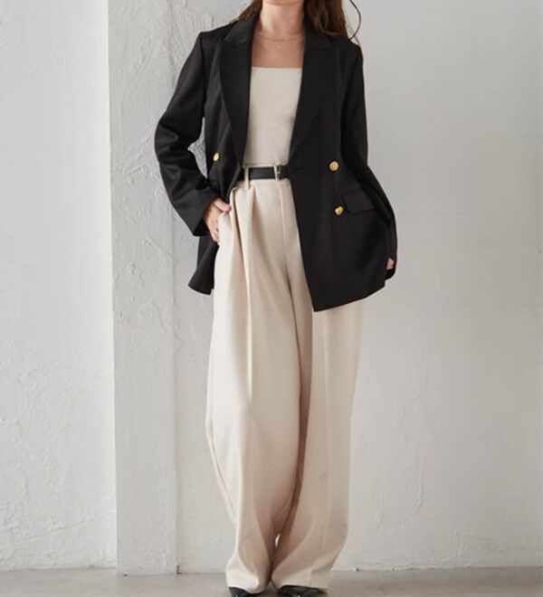 RANAN（ラナン）の「洗える！ゴールド調ボタンWテーラードジャケット（テーラードジャケット）」｜詳細画像