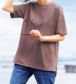 BELLUNA（ベルーナ）の「【UNDOVE】＜日本製＞定番！ＮＯシワＴシャツ（Tシャツ）」｜ローズグレー