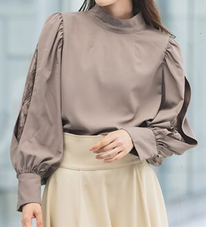 RANAN（ラナン）の「袖スリットレースブラウス（ブラウス）」｜詳細画像