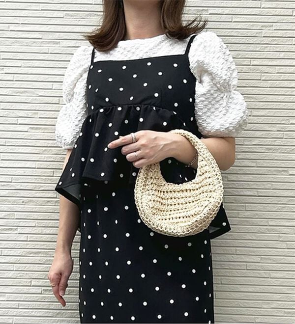 GeeRA（ジーラ）の「楽ちん！ペプラムキャミワンピース（カットソーワンピース）」｜詳細画像