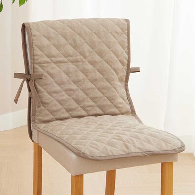 iellio（イエリオ）の「はっ水麻風チェアカバー滑り止め付＜汚れ防止・キズ隠し・撥水・オールシーズン＞（チェアカバー・チェアパッド）」