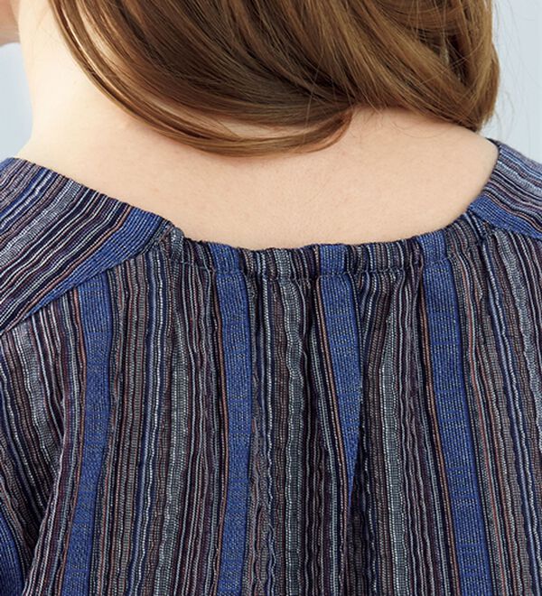 「【２色組】しじら織調ゆったりカフタン（チュニック）」｜詳細画像